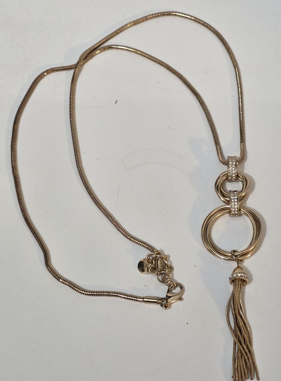 Alfani 27" Gold Tone & Rhinestone Tassel Necklace Awesome